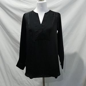 Black long sleeve sheer top